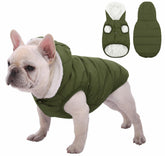 SAWMONG fleece hoodie dog coat hood keeps small dogs warm during chilly walks