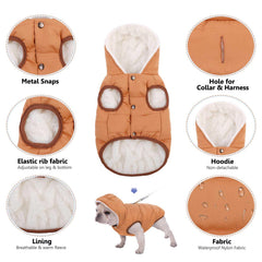 SAWMONG water-repellent coating keeps dog dry during rain