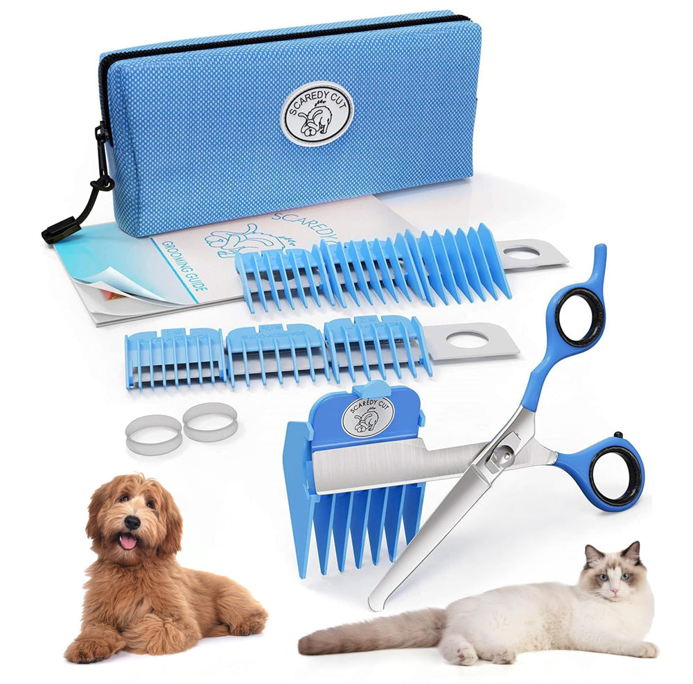 Scaredy Cut silent-pet-grooming-kit close-up shows quiet operation for stress-free grooming.