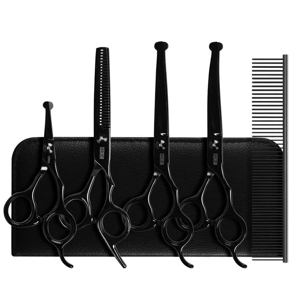 SCEDREAM dog grooming scissors kit boxed packaging for easy at-home grooming