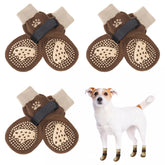 SCENEREAL 6Pcs anti-slip dog socks packaging shows three-pair sets for easy replacement and cleaning.