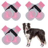 SCENEREAL anti-slip dog socks provide paw traction on hardwood floors