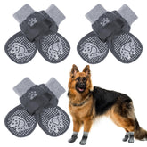 SCENEREAL anti-slip dog socks with traction pattern for safer indoor floors.