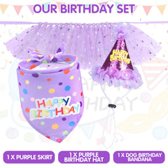 SCENEREAL dog birthday skirt offers adjustable waist for comfy princess style