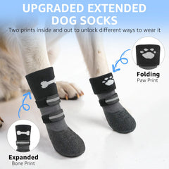 SCENEREAL dog boots with reflective strips for nighttime visibility
