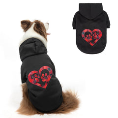 SCENEREAL dog hoodie front view with leash hole for comfortable walks