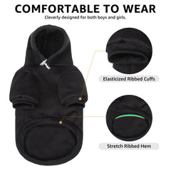 SCENEREAL dog hoodie soft fleece lining for gentle warmth.