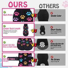 SCENEREAL warm, breathable fabric sock encasing a paw in comfort.
