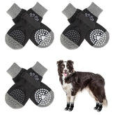 SCENEREAL dog socks 6-pack with paw pattern for paw protection on hot or cold pavement