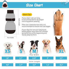 SCENEREAL dog socks with adjustable straps stay secure during walks.
