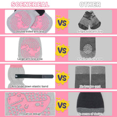 SCENEREAL dog socks adjustable straps prevent slipping during active play.
