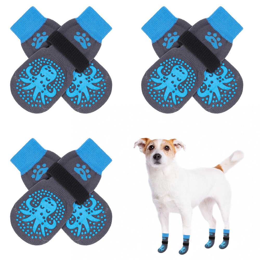 SCENEREAL dog socks show anti-slip traction for secure footing.