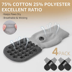 SCENEREAL paw wear protects paws from hot and cold pavement during walks.