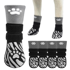 SCENEREAL dog socks non-slip sole improves traction on hardwood floors