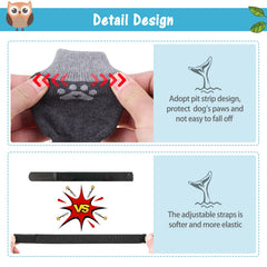 SCENEREAL dog socks packaging shows 3-pair set for easy rotation and replacement.