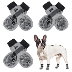 SCENEREAL dog socks with traction-pattern for safer indoor grip.