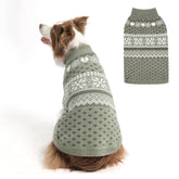 SCENEREAL dog sweater knit pattern with hearts and snowflakes for warm winter style.