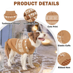 SCENEREAL dog sweater back with leash hole for easy on the go walks.