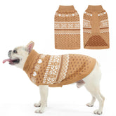 SCENEREAL dog sweater turtleneck close up shows warmth for cold walks.