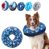 SCENEREAL donut collar on dog neck showing comfortable wear and visibility