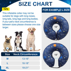 SCENEREAL donut collar planet print side view enables comfortable wear.