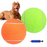 SCENEREAL giant tennis ball for dogs in bright color promotes active outdoor play