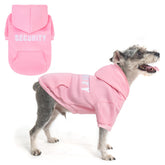 SCENEREAL Security Dog Hoodie back embroidery detail highlights stylish warmth.