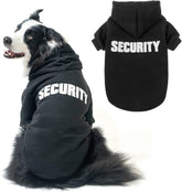 SCENEREAL Security Dog Hoodie front view shows warm, cozy fit for outdoor walks.