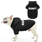 SCENEREAL Security Dog Hoodie front view shows warm brushed fleece and snug fit