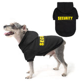 SCENEREAL Security Dog Hoodie with hat on a small dog for stylish warmth