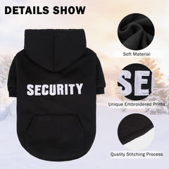 SCENEREAL Security Dog Hoodie leash hole detail enables easy leash management during strolls