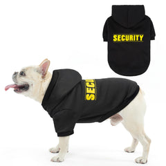 SCENEREAL security hoodie dog front view provides warm outdoor comfort on chilly walks.