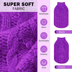 SCENEREAL suéter de punto para perro, vista dorsal, estilo clásico y suave.