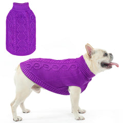SCENEREAL suéter de punto para perro, vista frontal, cálido y cómodo para paseos.
