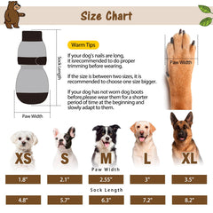 SCENEREAL dog socks adjustable straps keep socks in place.