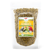 Scenic Corn Jungle parrot food packaging—high-protein formula for large birds with low iron.