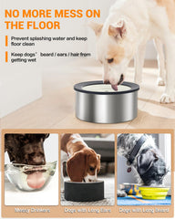 SCHITEC no-drip bowl uses stainless steel and PP for hygienic, easy-clean durability.
