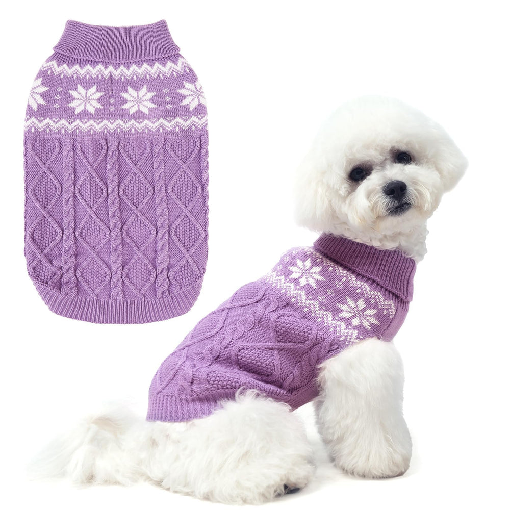 SCIROKKO suéter morado XS para perro, mantiene caliente durante paseos fríos.