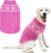 SCIROKKO warm winter dog sweater front view shows cozy knit warmth for small dogs