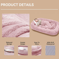 SCNUT Ultra-Soft Dog Bed oversized lounge area showing space for people and pets.