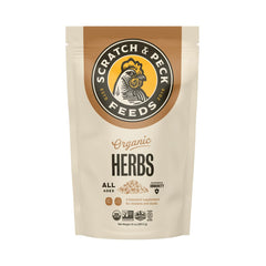 Scratch and Peck Dried Herbs Supplement nesting box setup supports flock wellness.