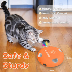 Scsuupoee seven-holes box design keeps cats engaged with randomized feather reveals.