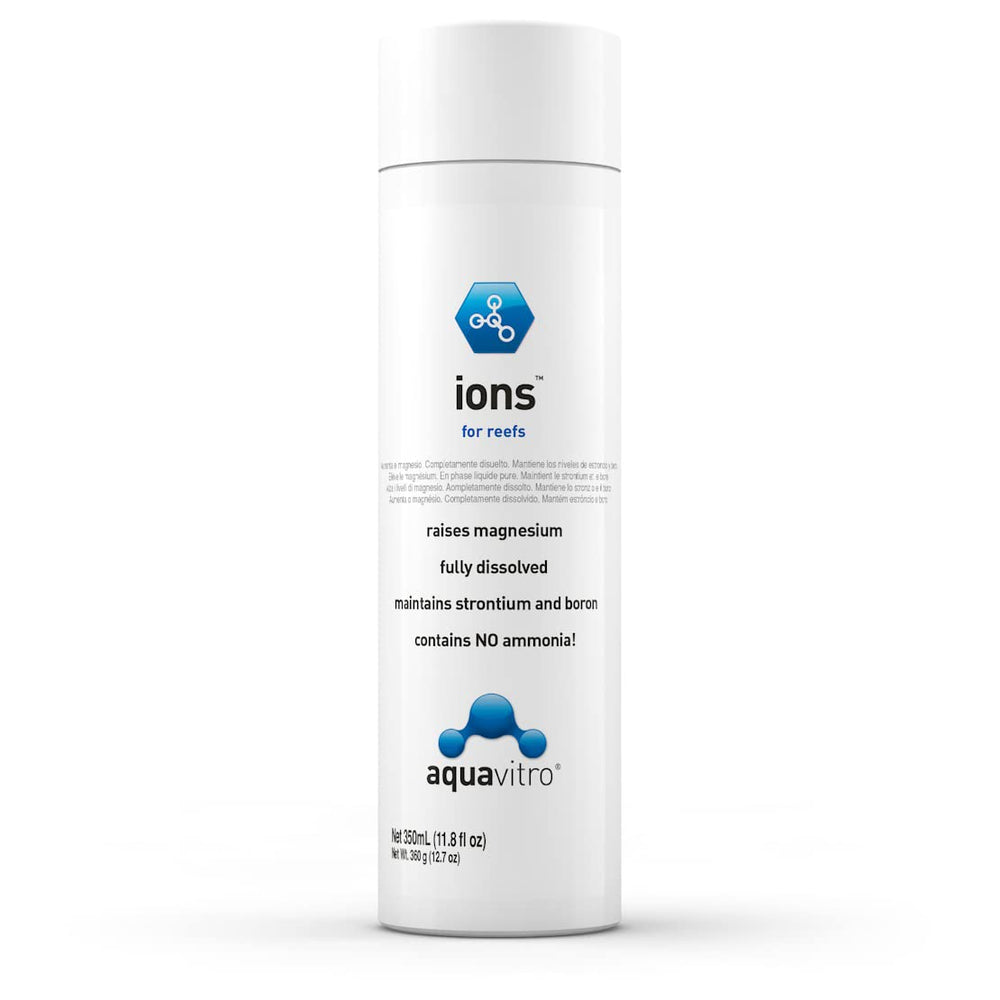 Seachem Aqua Vitro Reef Ions bottle helps reef tank trace element balance