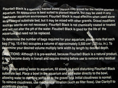 Seachem Flourite Black gravel in aquarium bed setup demonstrating natural look and setup method.