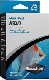 Seachem MultiTest Iron Test Kit box for quick freshwater and marine testing