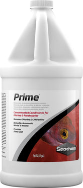 Seachem Prime bottle pours to remove chlorine for safe water changes