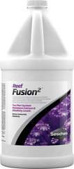 Seachem Reef Fusion 1 bottle close-up showing calcium supplement for corals.