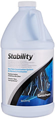 Seachem Stability bottle front view showing rapid biofilter support for fresh and marine tanks