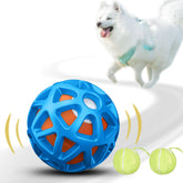 Seagi interactive dog toy blue ball closeup highlights durable natural rubber for safe daily play