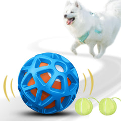 Seagi interactive dog toy blue ball closeup highlights durable natural rubber for safe daily play